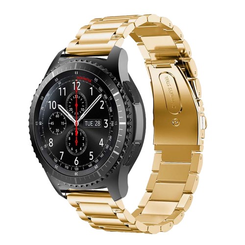 BİPOWER Samsung Watch 22mm KRD5 Klasik Metal Kordon Gold