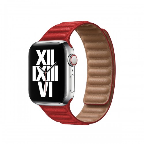 BİPOWER Apple Watch 38-40mm KRD14 Deri Kordon Kırmızı