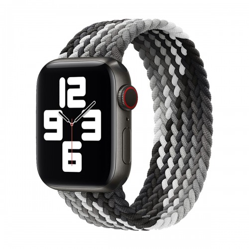 BİPOWER Apple Watch 38-40mm KRD15 Örgü Spor Siyah Kordon M Beden