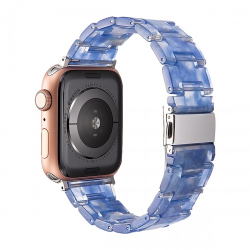 BİPOWER Apple Watch 42-44mm KRD25 Resin Mavi Kordon