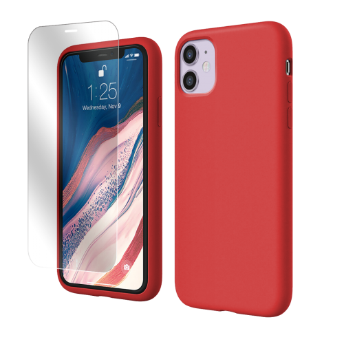 BİKAPAK 2'si Bir Arada Eco Paket iPhone 11 Kırmızı