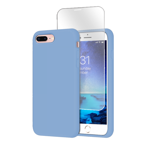 BİKAPAK 2'si Bir Arada Eco Paket iPhone 7/8 Plus Açık Mavi