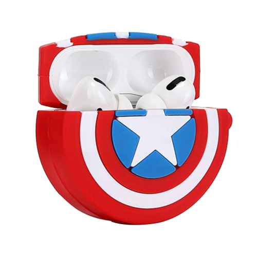 BİPOWER Airpods Pro Kılıf Kaptan Amerika Kırmızı