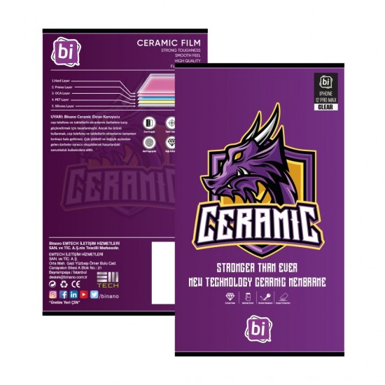 BİNANO Ceramic Iphone 12 Pro Max Ekran Koruyucu BİNANO Ceramic Iphone 12 Pro Max Ekran Koruyucu