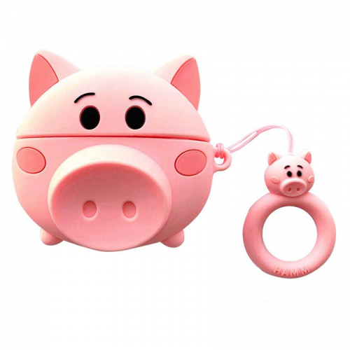 BİPOWER Airpods Pro Uyumlu Cute Domuz Pembe