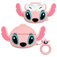 BİPOWER Airpods Pro Uyumlu Kılıf Stitch Pembe
