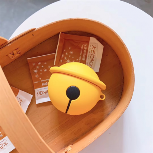 BİPOWER Airpods 1-2. Nesil Uyumlu Kılıf Yuvarlak Zil Sarı