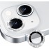 Binano Iphone 13/13 Mini Taşlı Silver Kamera Koruyucu