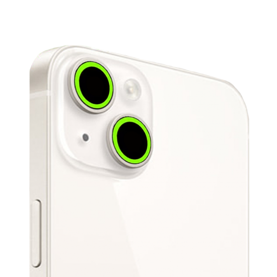Binano Iphone 13/13 Mini Fosforlu Açık Yeşil Kamera Koruyucu