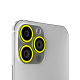 BİNANO Iphone 12 Pro Max Fosforlu Sarı Kamera Koruyucu 