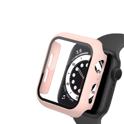 BİNANO Apple Watch 45mm Sense Kasa ve Ekran Koruyucu Pudra