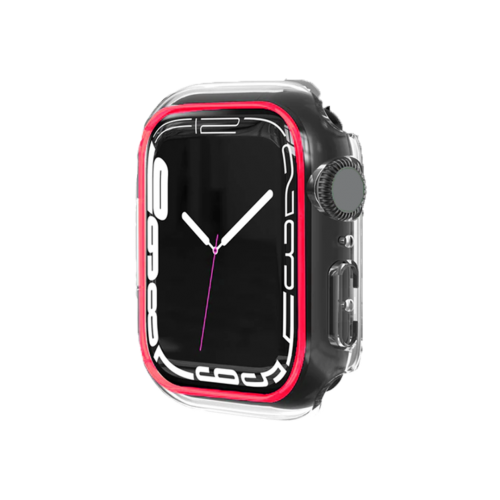 BİNANO Apple Watch 45mm Fosforlu Kasa Koruyucu Pembe