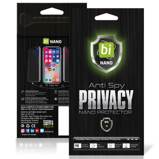 BİNANO Extreme Privacy Iphone 11 Nano Ekran Koruyucu