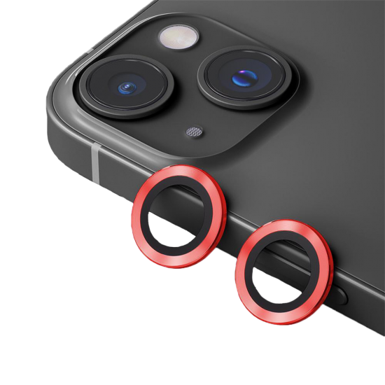 BİNANO Metal Ring Iphone 14/14 Plus Kamera Koruyucu Kırmızı