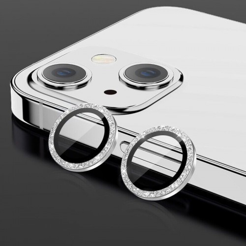 Binano iPhone 12 Diamond Kamera Koruyucu Silver