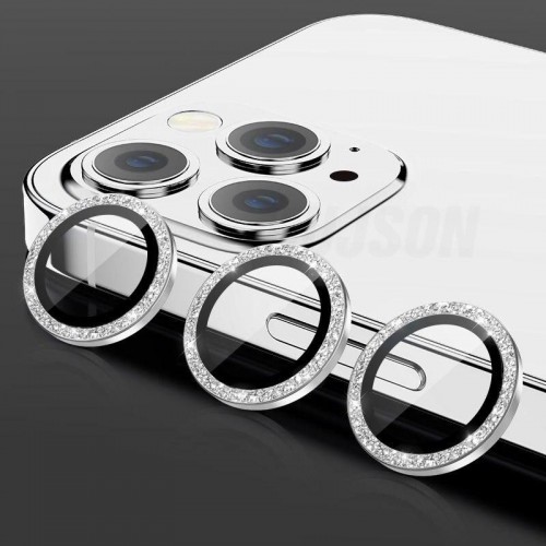 Binano iPhone 11 Pro Diamond Kamera Koruyucu Silver