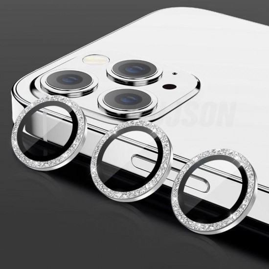 Binano iPhone 11 Pro Diamond Kamera Koruyucu Silver