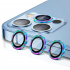 BİNANO Metal Ring Iphone 12 Pro Lens Koruyucu 3'Lü Takım Gökkuşaği