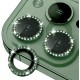 BİNANO Iphone 12 Pro Max Taşlı Yeşil Kamera Koruyucu