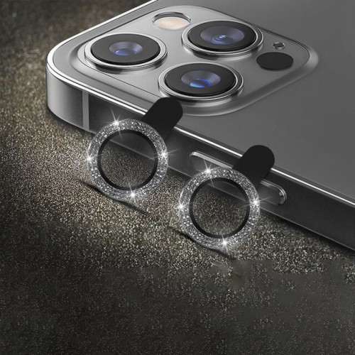 Binano iPhone 12 Diamond Kamera Koruyucu Siyah