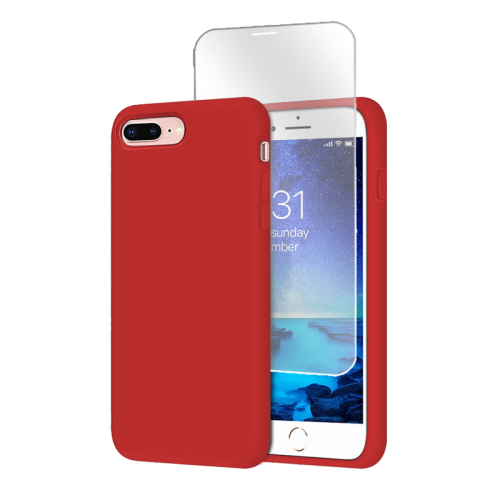 BİKAPAK 2'si Bir Arada Eco Paket iPhone 7/8 Plus Kırmızı