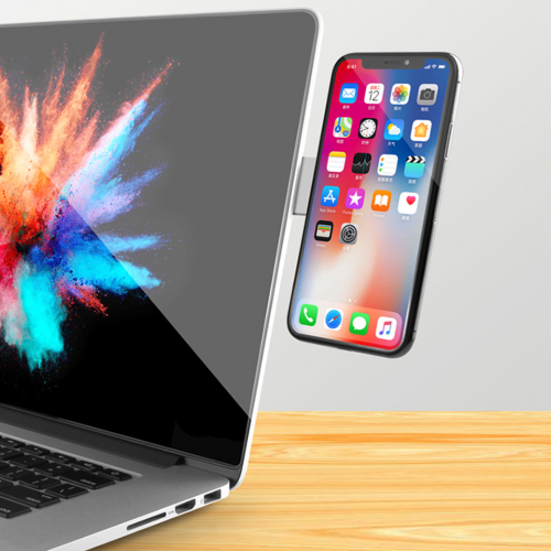 BİPOWER STD-14 Laptop İçin Metal Telefon Tutucu Gümüş