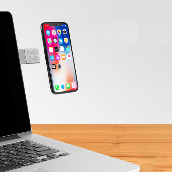 BİPOWER STD-14 Laptop İçin Metal Telefon Tutucu Gümüş BİPOWER STD-14 Laptop İçin Metal Telefon Tutucu Gümüş