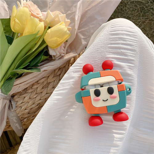 BİPOWER Airpods Pro Kılıf Super Robot Beyaz