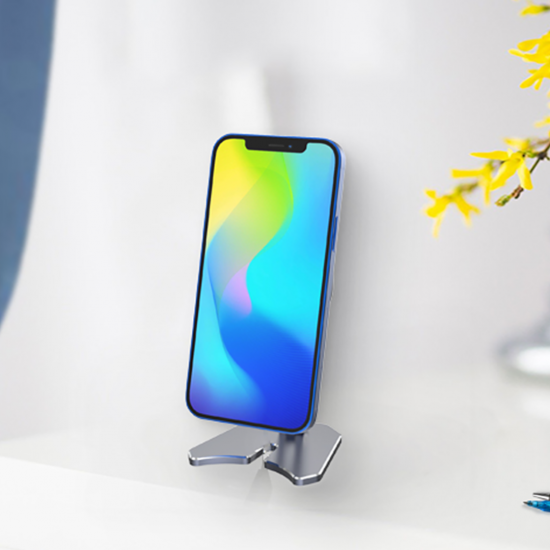 BİPOWER YTB-16 MagSafe Manyetik Şarj Özellikli Telefon Standı Gümüş