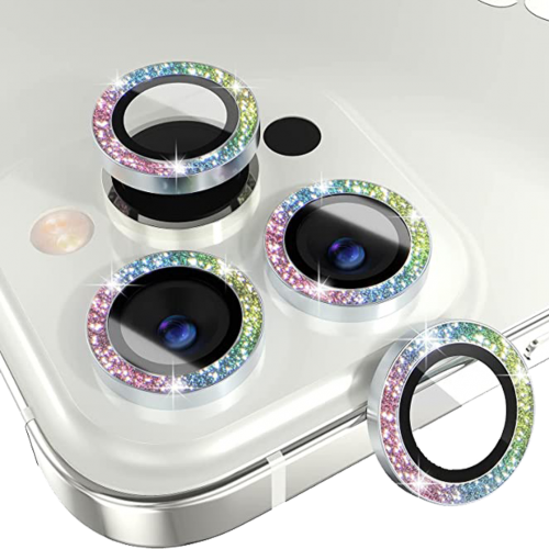 Binano iPhone 11 Pro Max Diamond Kamera Koruyucu Karışık Pembe