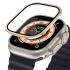 BİNANO Apple Watch Ultra 49mm Metal Çerçeveli Ekran Koruyucu Gold