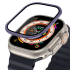 BİNANO Apple Watch Ultra 49mm Metal Çerçeveli Ekran Koruyucu Mor