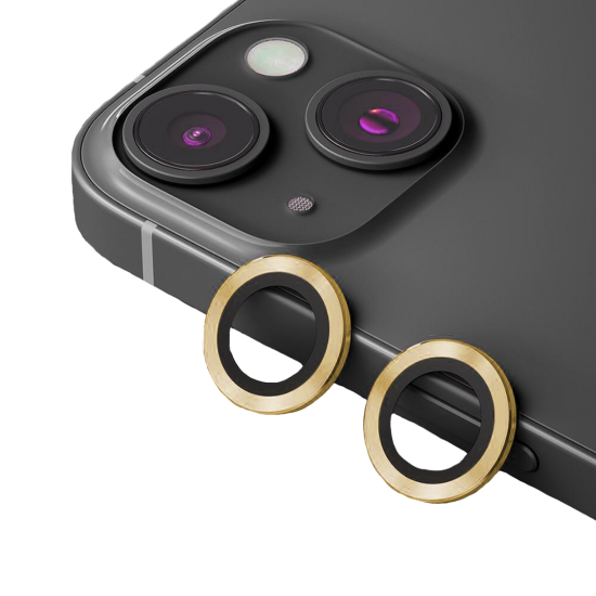 BİNANO Metal Ring Iphone 15/15 Plus Gold Kamera Koruyucu