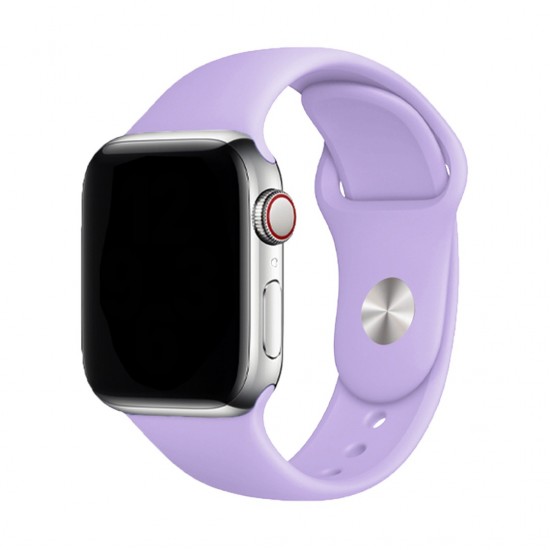 BİPOWER Apple Watch 38-40mm Classic Silikon Kordon Eflatun