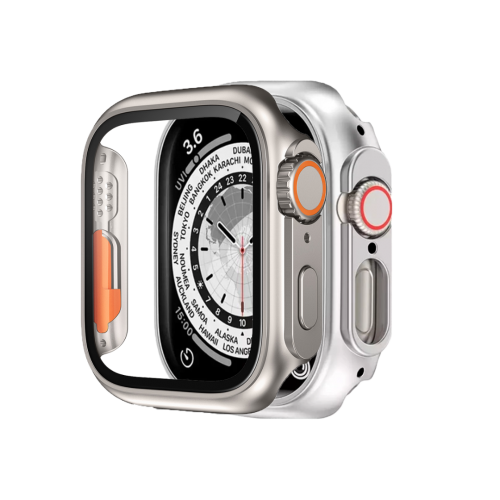BİNANO Apple Watch 44MM Ultra Dönüştürücü Titanyum Kasa ve Ekran Koruyucu