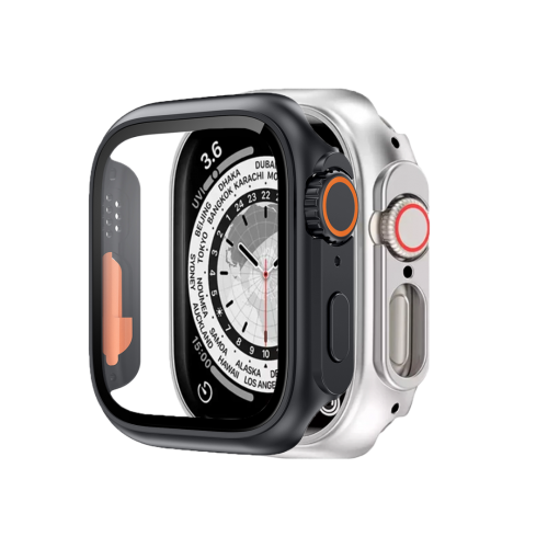 BİNANO Apple Watch 44MM Ultra Dönüştürücü Siyah Kasa ve Ekran Koruyucu