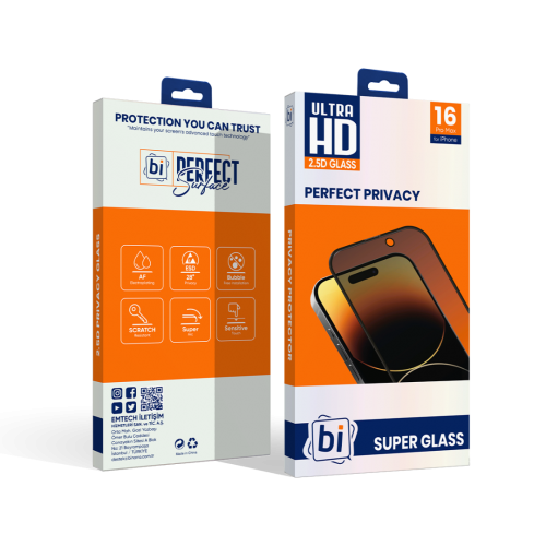Bİ 2,5D PRIVACY SUPER GLASS IPHONE 16 PRO MAX EKRAN KORUYUCU