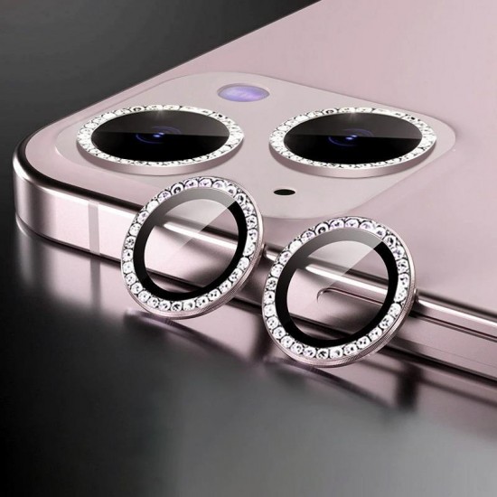 Binano Iphone 11/12/12 Mini Taşlı Kamera Koruyucu Pembe Binano Iphone 11/12/12 Mini Taşlı Kamera Koruyucu Pembe