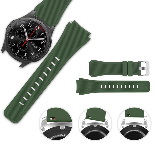 BİPOWER Samsung Watch 20mm KRD12 Frontier Silikon Kordon Yeşil