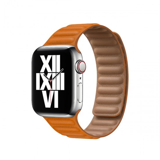 BİPOWER Apple Watch 38-40mm KRD14 Deri Kordon Turuncu BİPOWER Apple Watch 38-40mm KRD14 Deri Kordon Turuncu