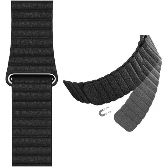 BİPOWER Apple Watch 38-40mm KRD6 Deri Bükme Kordon Bordo