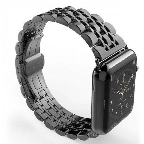 BİPOWER Apple Watch 42-44mm KRD7 Metal Kordon Altın