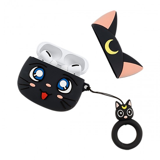 BİPOWER Airpods Pro Kılıf Kedi Siyah BİPOWER Airpods Pro Kılıf Kedi Siyah