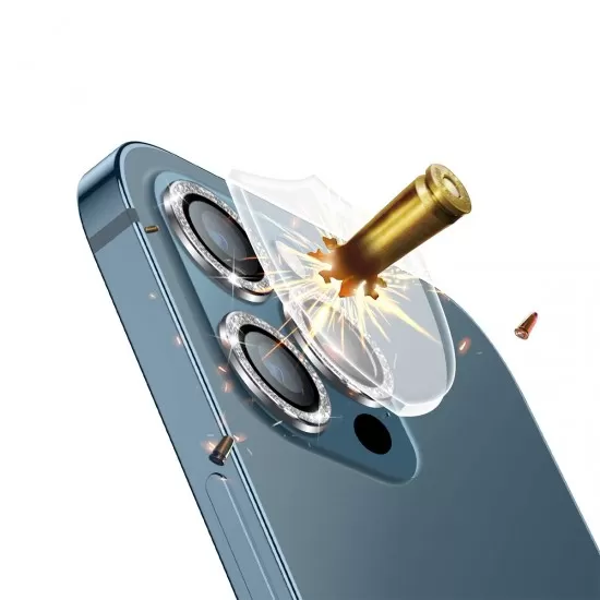 Binano iPhone 12 Diamond Kamera Koruyucu Pembe
