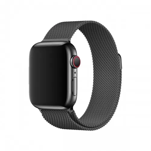 BİPOWER Apple Watch 42-44mm KRD1 Metal Hasır Kordon Gri