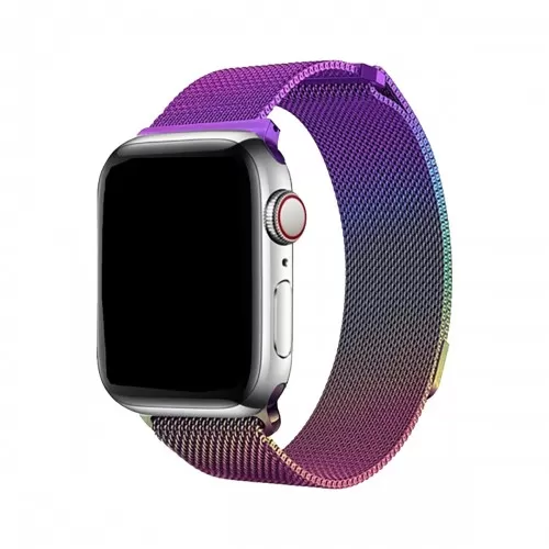 BİPOWER Apple Watch 42-44mm KRD1 Metal Hasır Kordon Karışık Desenli̇