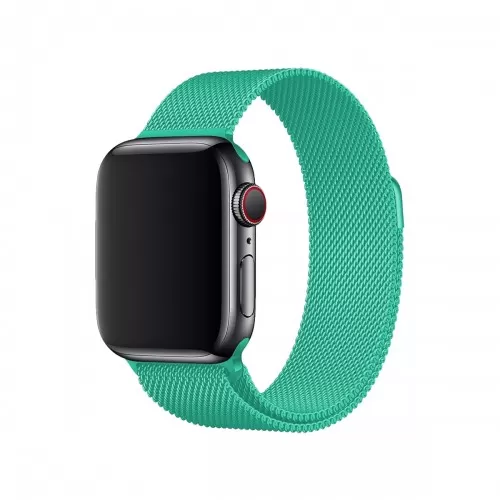 BİPOWER Apple Watch 42-44mm KRD1 Metal Hasır Kordon Turkuaz
