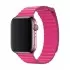BİPOWER Apple Watch 42-44mm KRD6 Deri Bükme Kordon Pembe
