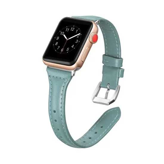 BİPOWER Apple Watch 42-44mm KRD13 Deri Kordon Turkuaz BİPOWER Apple Watch 42-44mm KRD13 Deri Kordon Turkuaz
