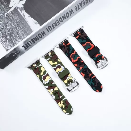 BİPOWER Apple Watch 38-40mm KRD24 Kamuflaj Kordon BİPOWER Apple Watch 38-40mm KRD24 Kamuflaj Kordon
